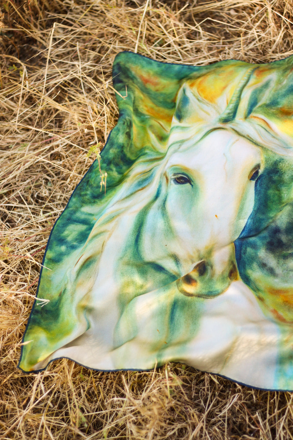 Archangel Unicorn Italian Silk Satin - 110 x 110 cm