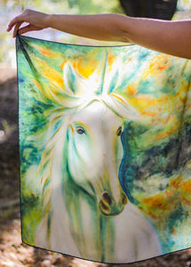 Archangel Unicorn Italian Silk Satin - 66 x 66 cm