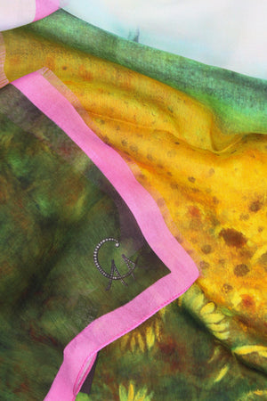 Girasoli Italian Silk Cotton  70 x 180 cm