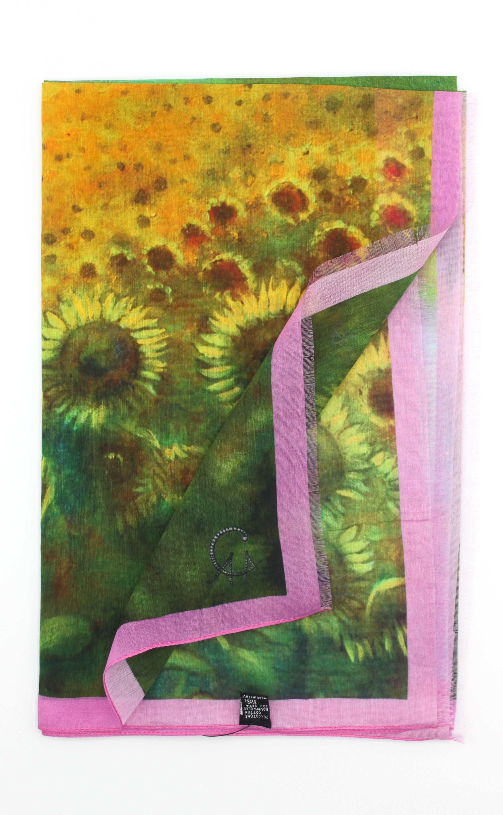 Girasoli Italian Silk Cotton  70 x 180 cm