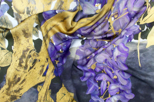 Glicini di San Michele Italian Silk Satin 66 x 66 cm