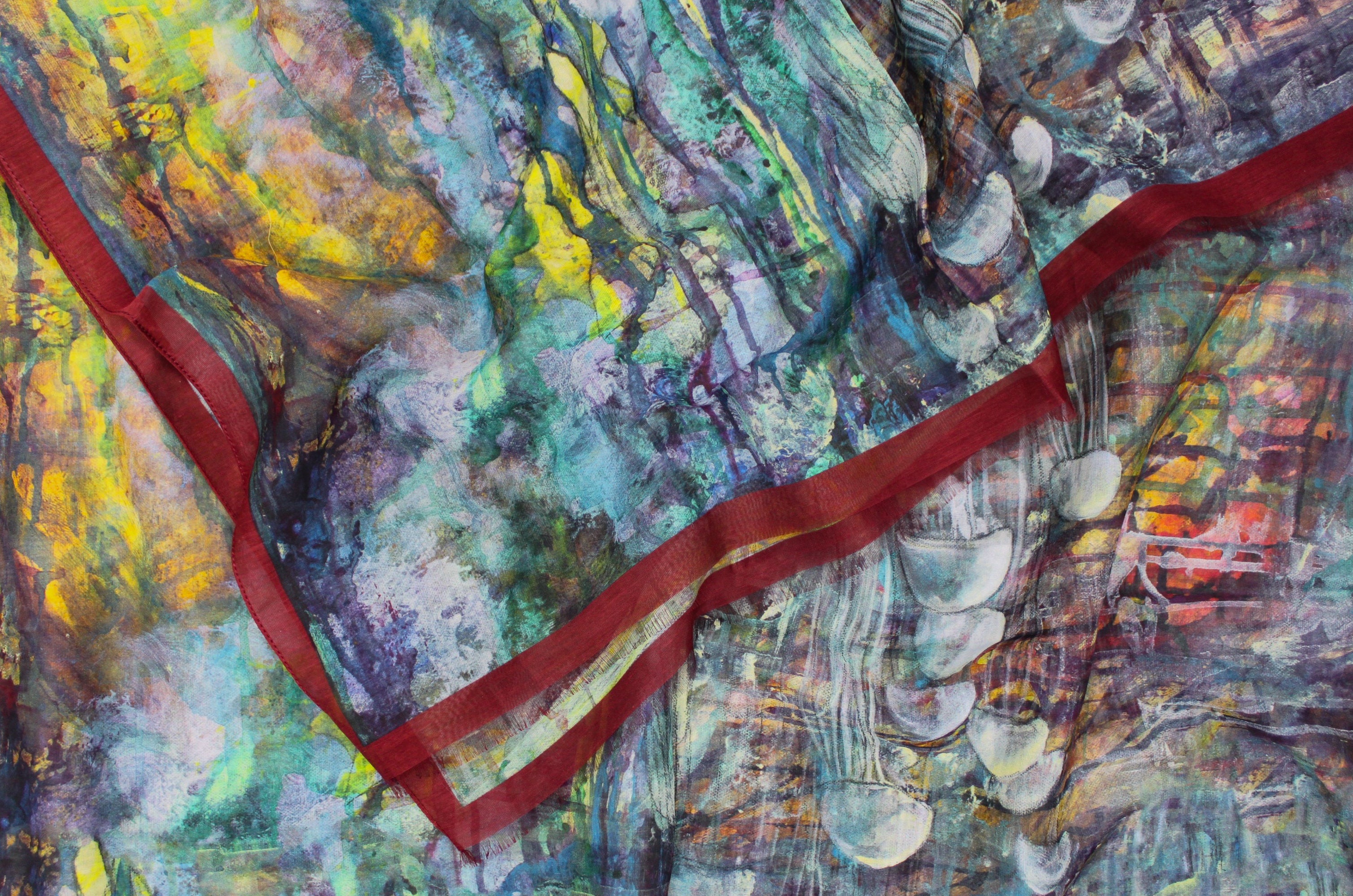 Jellyfish Italian Silk Cotton  70 x 180 cm