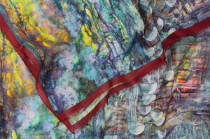 Jellyfish Italian Silk Cotton  70 x 180 cm